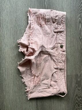 Guess Pink Distressed Denim Shorts